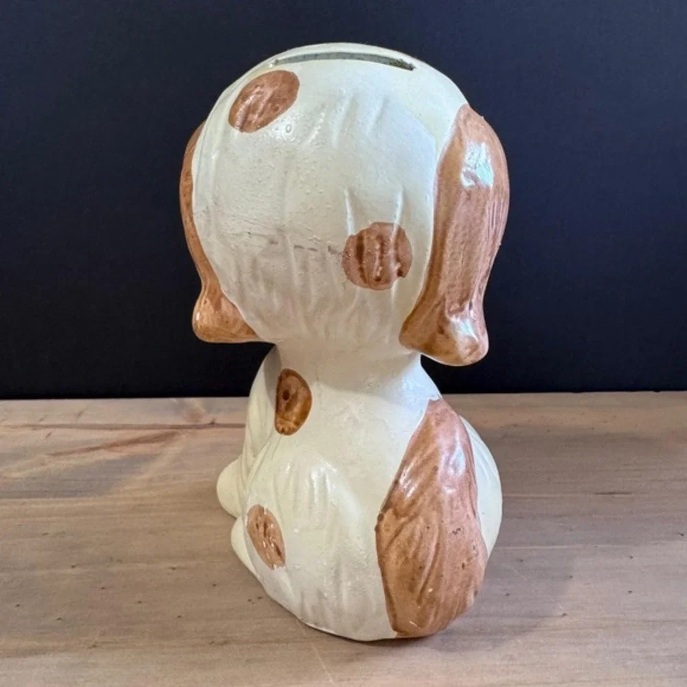 Vtg Enesco Anthropomorphic Ceramic Dog Piggy Bank 5.75